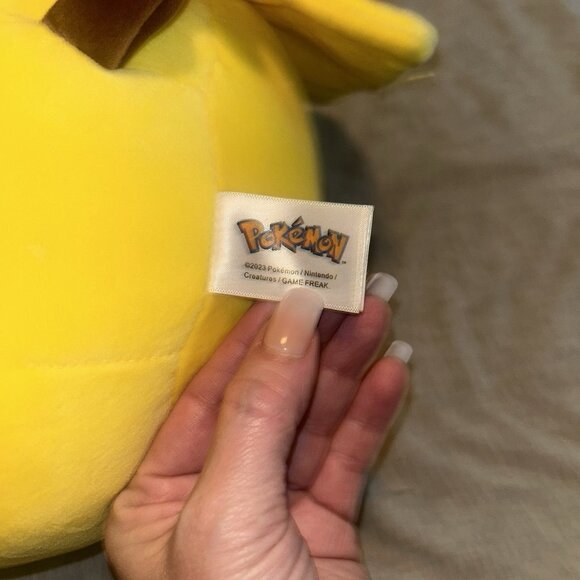 Pokémon Kellytoy Squishmallow Pikachu 10" Yellow Plush Stuffed Animal Toy - Picture 5 of 7